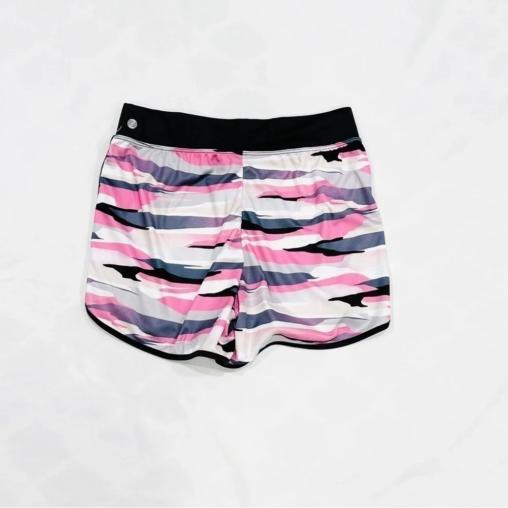NWOT Z By Zella Girls Pink Grey Black Camouflage Athletic Shorts